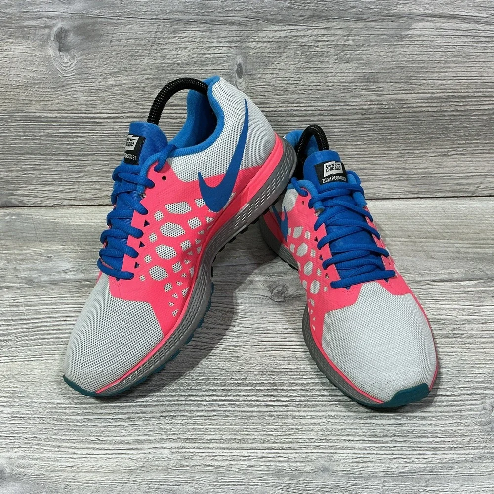 Nike Zoom Pegasus 31 Chicagos Own Marathon Running Shoe Sneakers Womens Size 8.5